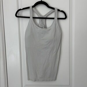 Lululemon white ribbed tank top